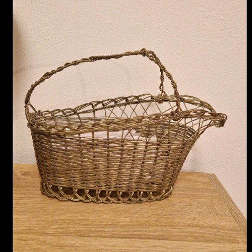 Ovaler drahtkorb silber - ovaler,