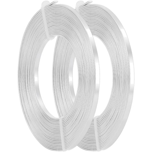 Silberner aluminium flachdraht - aluminium,